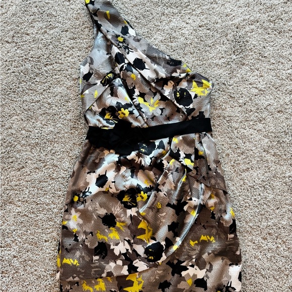 Max & Cleo One Shoulder Cocktail Dress floral abstract print size 8 - Picture 5 of 10
